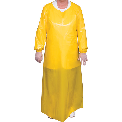 Top Dog 6 Mil. Gown, Material, Polyurethane, Size, Large, Colour, Yellow, Medical Device Class, Non-Medical, Maximum Temperature, 180°F