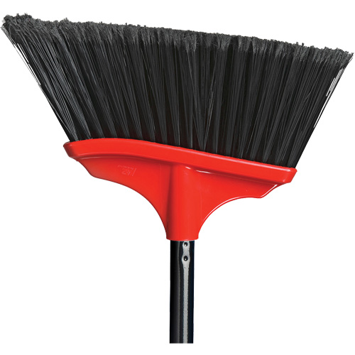 Vortex Angle Broom, Overall Length, 48", Block Length, 12", Handle Material, Metal, Handle Colour, Black & Red