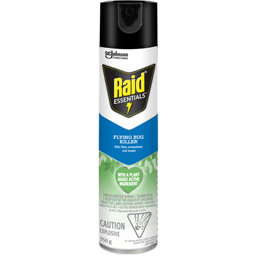 Raid® Essentials™ Flying Bug Killer, Net Volume, 350 g, Container Type, Aerosol Can