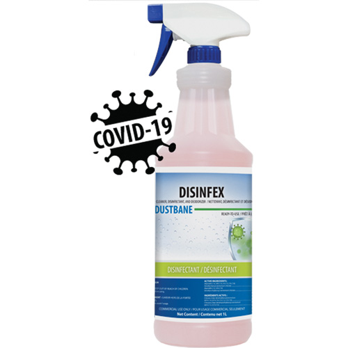 Disinfex Cleaner, Disinfectant & Deodorizer, Container Size, 1 L, Container Type, Bottle, Colour, Pale Red, Contact Time, 5 minutes