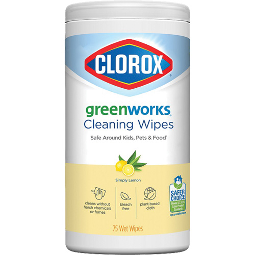 GreenWorks™ Cleaning Wipes, No. of Wipes, 75, Fragrance, Lemon Scented