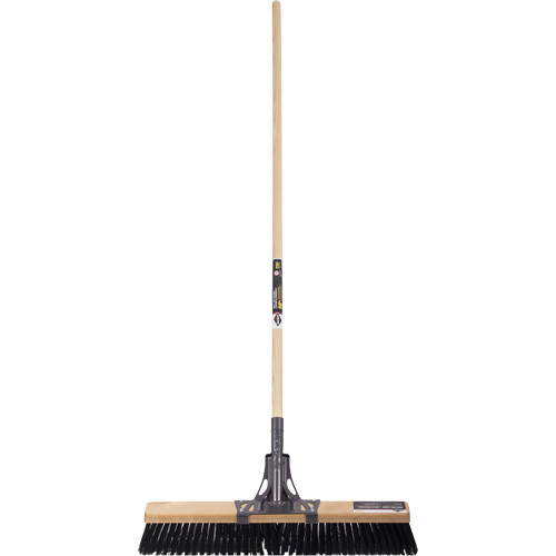 Push Broom, Block Length, 24", Sweep Action, Coarse, Handle Length, 64"