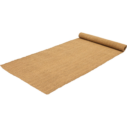Indoor/Outdoor Coir Matting, Width, 3-3/4', Length, 150', Type, Wiper/Scraper, Thickness, 5/16", Face Style, Herringbone, Total Weight, 1.61 kg/m² (0.33 lb/ft²)