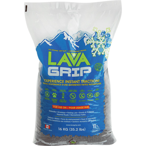 LavaGrip Traction-Aid, Container Size, 35.3 lbs. (16 kg), Container Type, Bag