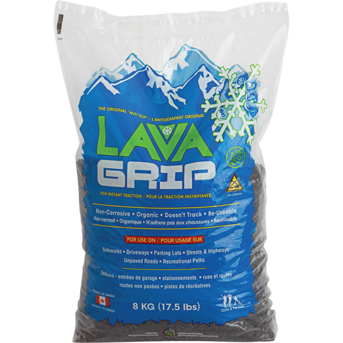 LavaGrip Traction-Aid, Container Size, 17.6 lbs. (8 kg), Container Type, Bag