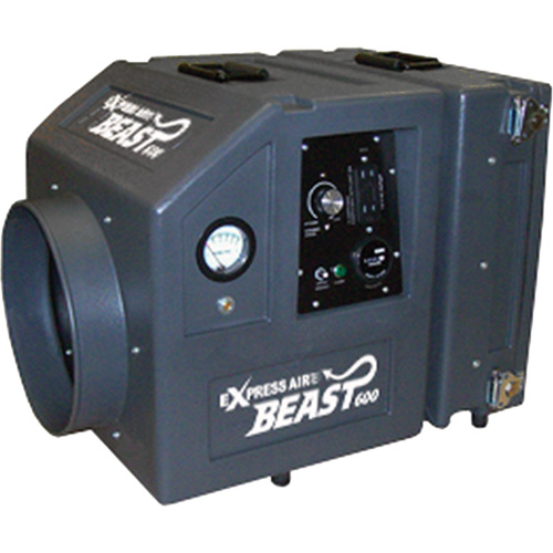 Express Air Beast 600 CFM Poly Air Scrubber, Type, Industrial, CFM, 250-600, Dimensions, 26” x 18” x 18 3/4”