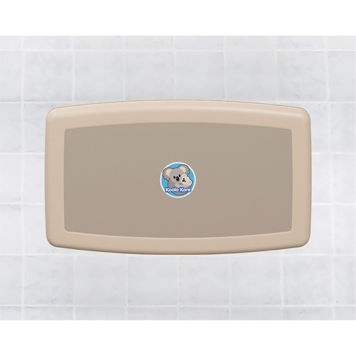 Koala Kare KB300 Horizontal Baby Changing Station, Width, 20-3/4", Length, 35-15/16", Closed Depth, 4", Open Extension, 21-3/16"