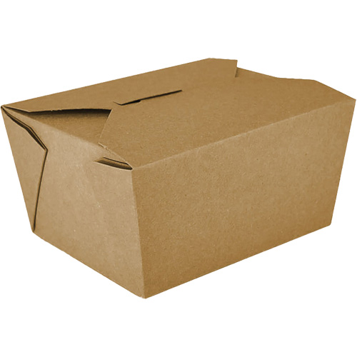Kraft Take Out Food Containers, Style, Recantgular, Material, Corrugated, Dimensions, 5" x 4.5" x 2.5", Colour, Brown
