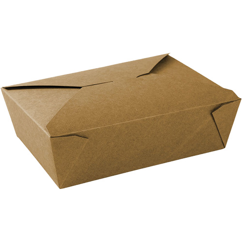 Kraft Take Out Food Containers, Style, Recantgular, Material, Corrugated, Dimensions, 8.5" x 6.25" x 2", Colour, Brown