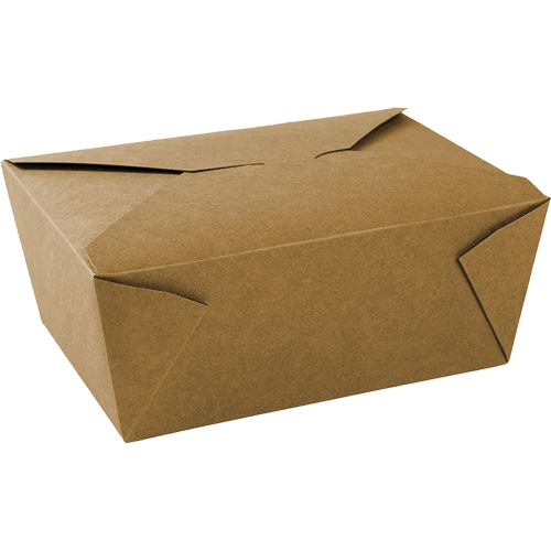 Kraft Take Out Food Containers, Style, Recantgular, Material, Corrugated, Dimensions, 7.75" x 5.5" x 3.5", Colour, Brown