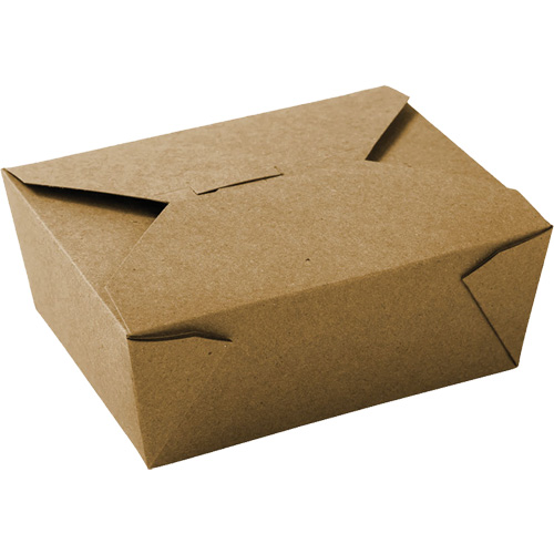 Kraft Take Out Food Containers, Style, Recantgular, Material, Corrugated, Dimensions, 6" x 4.75" x 2.5", Colour, Brown