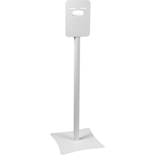 Pole Stand For Wall Dispenser, Material, White Powder Coated Steel, Dimensions, 53'X18'X3'