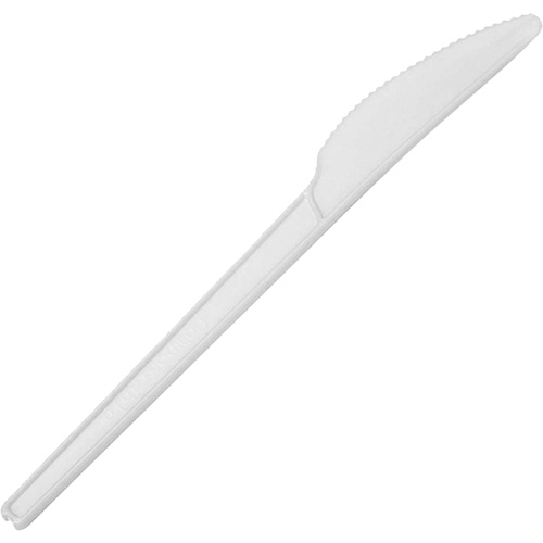 CPLA Compostable Knives, Colour, White, Length, 6.5"