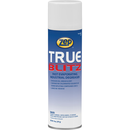 True Blitz Fast-Evaporating Industrial Degreaser, Container Type, Aerosol Can, Container Size, 14 oz.