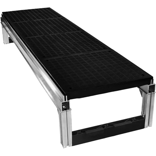 FOUNDATION™ Smooth Modular Aluminum Work Platform Kit, Platform Width, 36", Platform Depth, 72", Construction, All-Welded, Load Capacity, 400 lbs., Flammability, FMVSS 302: Pass SE/(B), Taber Abrasion, ASTM D3884: 0% @1000 cycles