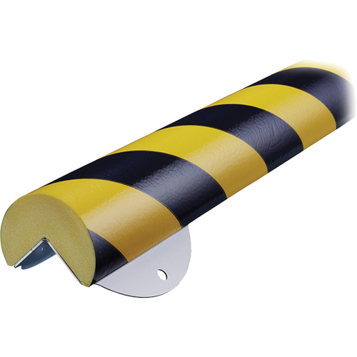 WPK-A+ Profile 1M Corner Protection Bumper Guard Wall Protection Kit, Dimensions, 40" x 3" x 3", Colour, Black & Yellow