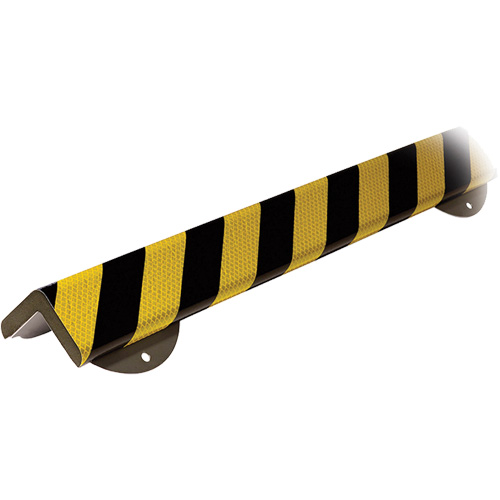 WPK-H+ Profile 1M Corner Protection Bumper Guard Wall Protection Kit, Dimensions, 40" x 3" x 3", Colour, Reflective Black & Yellow