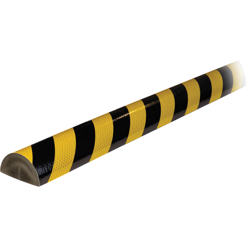 C Plus Profile 1M Surface Protection Bumper Guard, Overall Length, 3.33', Dimensions, 40" x 3" x 3", Colour, Reflective Black & Yellow