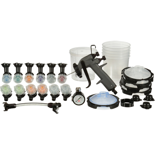 Performance Industrial Spray Gun System, Air Inlet, 1/4" NPT, Air Consumption, 13 SCFM, Capacity, Tankless