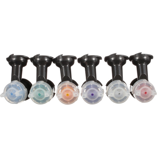 Performance Gravity HVLP Atomizing Head Refill Variety Kit, Colour, Blue, Green, Orange, Purple, Clear, Red