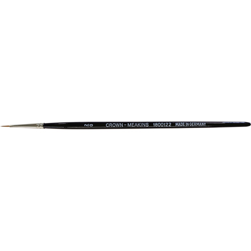 Round Artist Brush, Brush Width, #2/0, Brush Material, Synthetic, Overall Length, 6-5/8", Handle Material, Wood, Handle Colour, Dark Blue