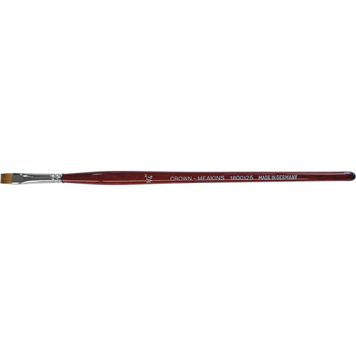 Flat Artist Brush, Brush Width, 1/4", Brush Material, Synthetic, Overall Length, 7-1/2", Handle Material, Wood, Handle Colour, Red