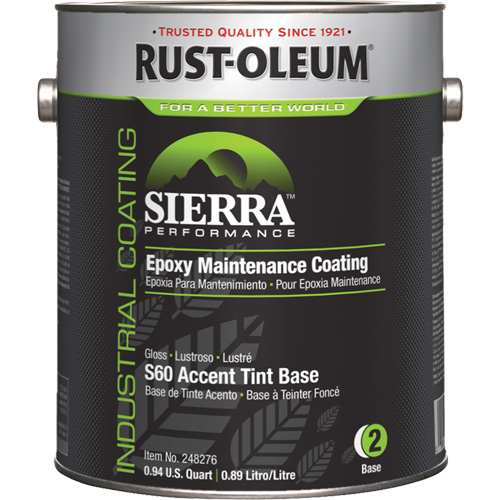 Sierra™ S60 Water-Based Epoxy Maintenance Coating Part 2 Base, Container Type, Gallon, Colour Family, Tint Base, Colour, Accent Tint Base, Container Size, 1 gal., Finish, Gloss