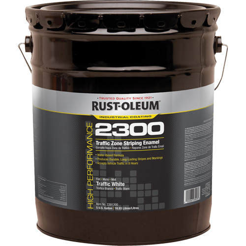 High-Performance 2300 System Traffic Zone Striping Paint, Container Type, Pail, Colour Family, White, Colour, Traffic White, Container Size, 5 gal.