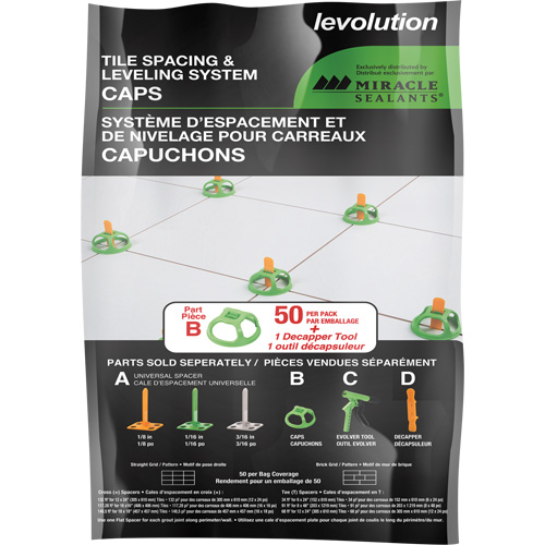 Miracle Sealants® Levolution Universal Caps, Material, Plastic