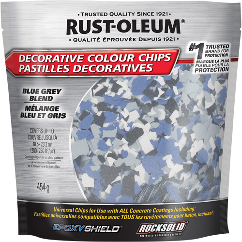 Decorative Colour Chips, Colour Family, Blue/Grey, Colour, Blue Grey Blend, Container Type, Bag, Container Size, 474 g