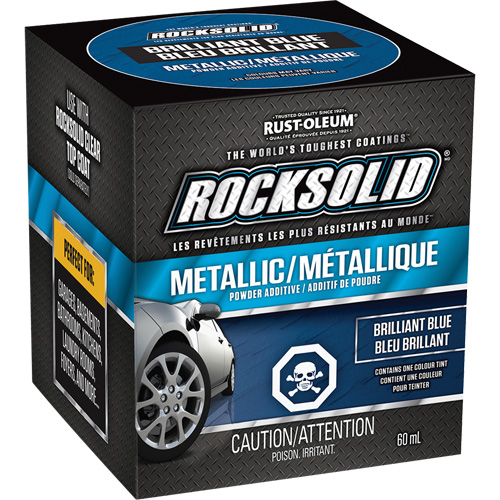 RockSolid® Metallic Powder Additive, Colour Family, Blue, Colour, Brilliant Blue, Container Type, Bottle, Container Size, 60 mL, Colour Name, Brilliant Blue
