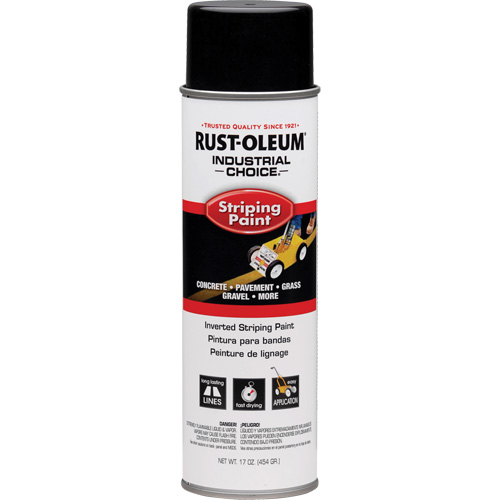 S1600 System Inverted Striping Paint, Container Type, Aerosol Can, Colour Family, Black, Colour, Black, Container Size, 18 oz.