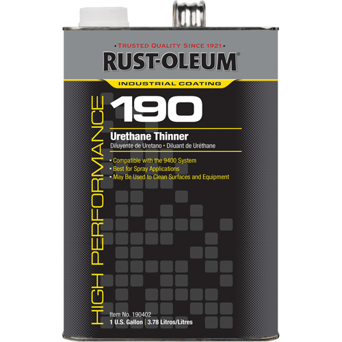 190 Urethane Thinner, Container Type, Gallon, Size, 1 gal., Container Size, 1 gal.