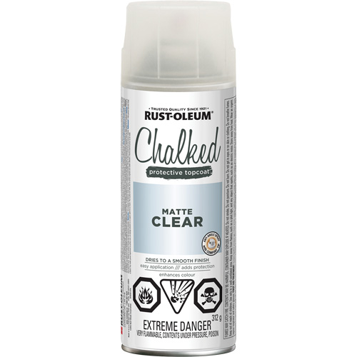 Chalked Protective Topcoat, Container Type, Aerosol Can, Colour Family, Clear, Colour, Clear, Container Size, 312 g