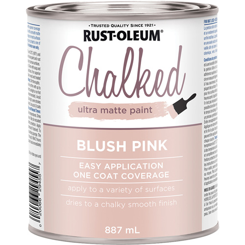 Chalked Paint, Container Type, Can, Colour Family, Pink, Colour, Blush Pink, Container Size, 857 ml, Colour Name, Blush Pink