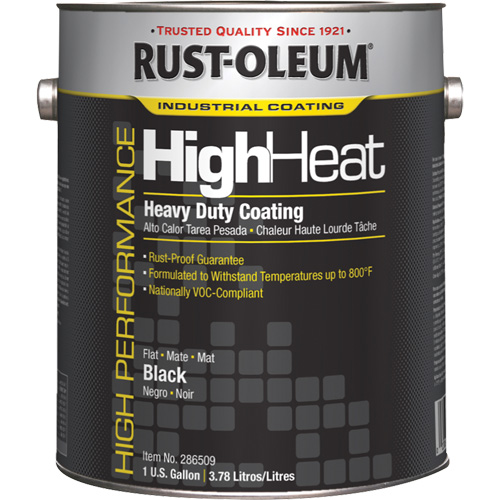 Heavy-Duty High Heat Coating, Container Type, Gallon, Colour Family, Black, Colour, Black, Container Size, 1 gal.