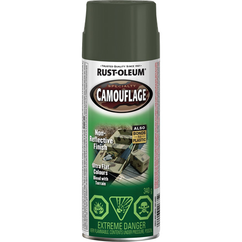 Specialty Camouflage Paint, Container Type, Aerosol Can, Colour Family, Green, Colour, Army Green, Container Size, 340 g, Colour Name, Army Green