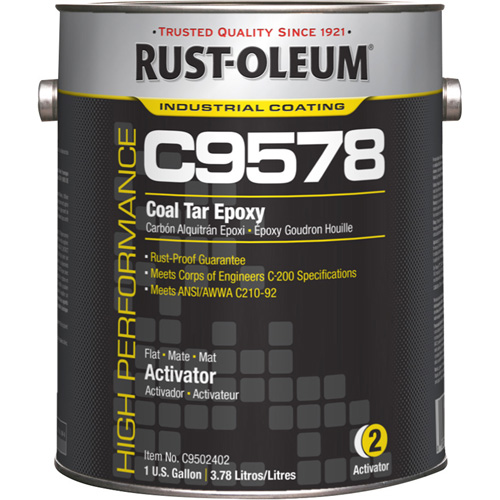 C9578 System Coal Tar High Solids Epoxy Activator, Container Type, Gallon, Colour Family, White, Container Size, 1 gal.