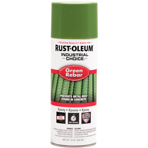 Industrial Choice® RB1600 System Rebar Epoxy Spray, Container Type, Aerosol Can, Colour Family, Green, Colour, Green Rebar, Container Size, 16 fl. Oz., Colour Name, Green Rebar