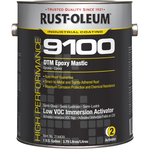 9100 System DTM Epoxy Mastic Immersion 250 VOC Activator, Container Type, Gallon, Colour Family, Clear, Container Size, 1 gal.