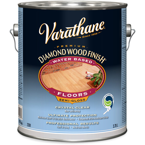 Varathane® Diamond Wood Finish® Floor Finish, Container Type, Gallon, Size, 3.78 L, Container Size, 3.78 L, Finish, Semi-Gloss, Colour Name, Clear