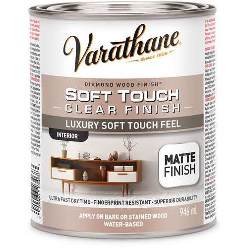 Varathane? Diamond Wood Finish? Coating, Container Type, Can, Size, 946 ml, Container Size, 946 ml, Finish, Matte, Colour Name, Clear