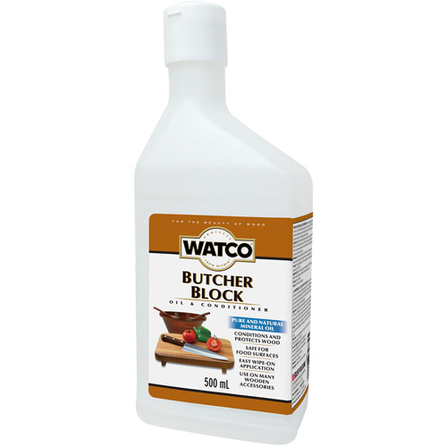 Watco® Butcher Block Oil & Wood Conditioner, Container Type, Bottle, Size, 473 ml, Container Size, 473 ml, Finish, Transparent