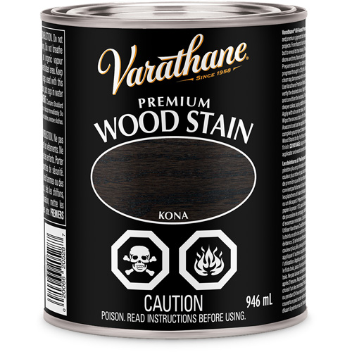 Varathane® Premium Wood Stain, Container Type, Can, Size, 946 ml, Container Size, 946 ml, Finish, Transparent, Colour Name, Kona