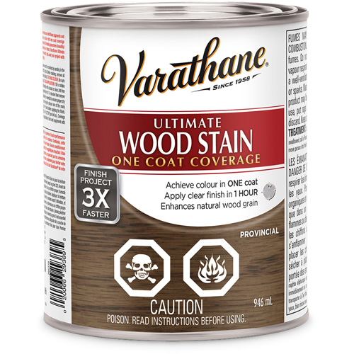 Varathane® Ultimate Wood Stain, Container Type, Can, Size, 946 ml, Container Size, 946 ml, Finish, Transparent, Colour Name, Provincial