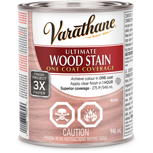 Varathane® Ultimate Wood Stain, Container Type, Can, Size, 946 ml, Container Size, 946 ml, Finish, Transparent, Colour Name, Rose