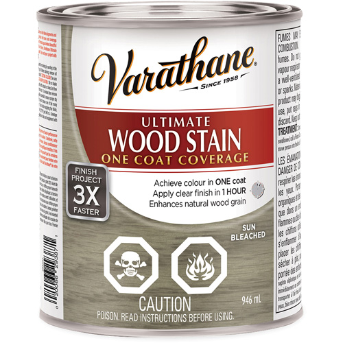 Varathane® Ultimate Wood Stain, Container Type, Can, Size, 946 ml, Container Size, 946 ml, Finish, Transparent, Colour Name, Sunbleached