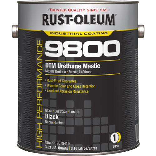 9800 System DTM Urethane Mastic, Container Type, Gallon, Colour Family, Black, Colour, Black, Container Size, 1 gal.