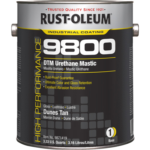 9800 System DTM Urethane Mastic, Container Type, Gallon, Colour Family, Beige, Colour, Dunes Tan, Container Size, 1 gal., Colour Name, Dunes Tan
