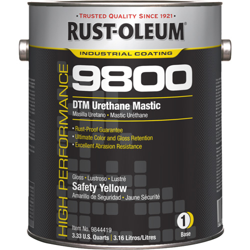 9800 System DTM Urethane Mastic, Container Type, Gallon, Colour Family, Yellow, Colour, Safety Yellow, Container Size, 1 gal., Colour Name, Safety Yellow